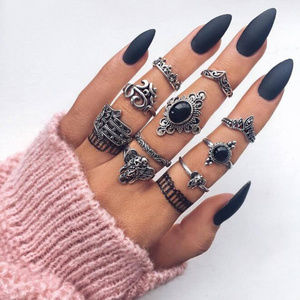 RINGISH  - Bohemian Antique 10 Pieces Rings